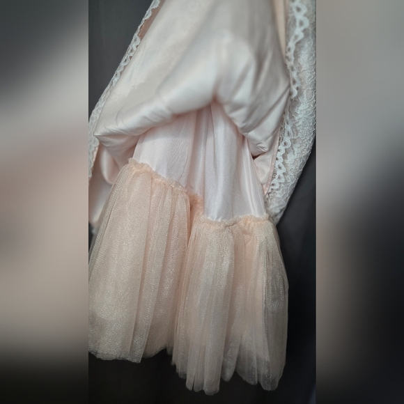 Girls American Princess pink lacey dress with tule underlay size 7 - Picture 4 of 9